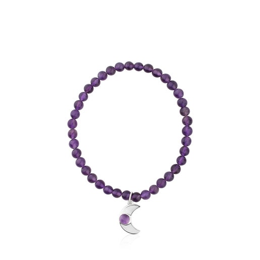 Silver Super Power Bracelet with Amethysts