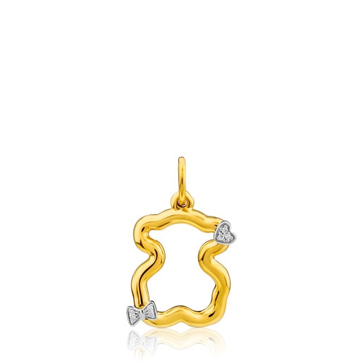 Gold Loving Pendant with Diamond