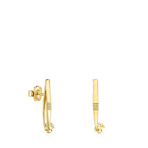 Silver Vermeil Job clothes pin Earrings