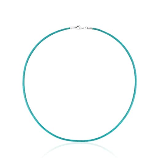 Turquoise-colored Leather TOUS Chokers Choker