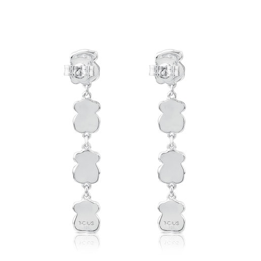 Silver New Color Earrings with Gemstones