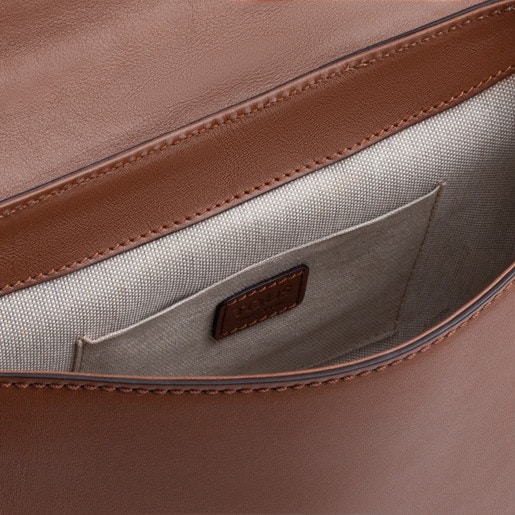 Medium brown-black Leather Carlita Crossbody bag