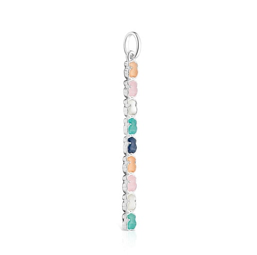 Mini Color - Prívesok Tous zo striebra s kremencom, perlou, amazonitom a kremeňom s dumortieritom