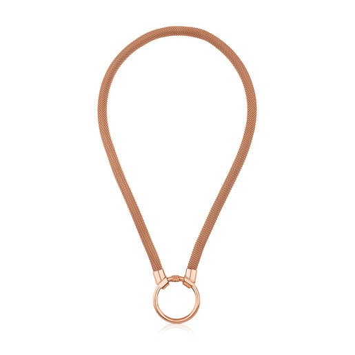 Rose Vermeil Silver and rose IP rose Steel TOUS Hold Necklace