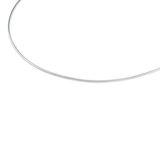Mittellange Halskette TOUS Chain aus Silber mit 1,4 mm dicker Kordel, 50 cm lang.