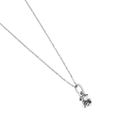 White Gold Silueta Necklace with Diamonds | TOUS