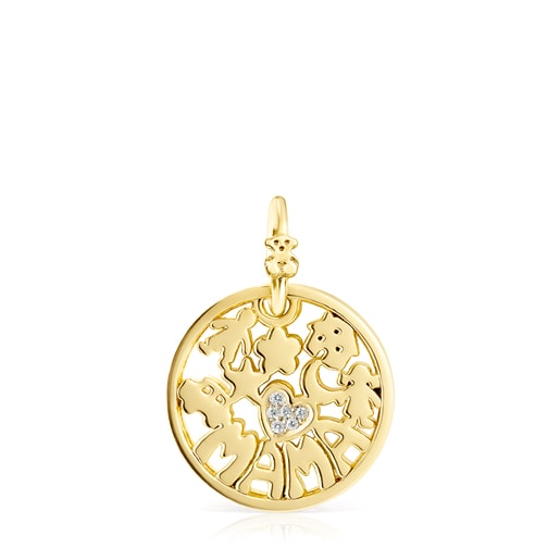 Dije pequeño TOUS Mama de Oro y Diamantes