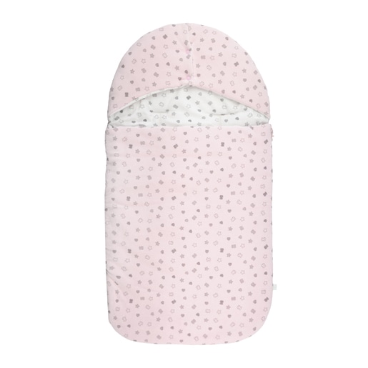 Baby Bear reversible pram sleeping bag in Pink