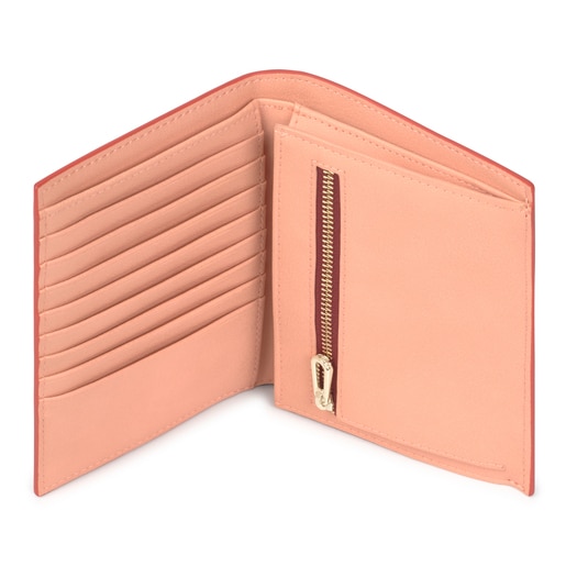 Billetera pequeña New Dorp rojo y rosa