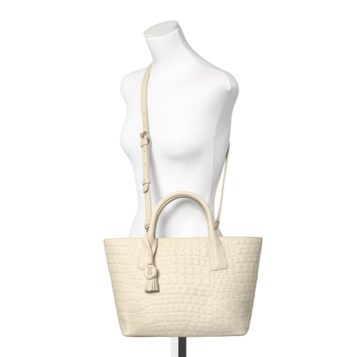 Beige Leather Sherton Tote bag