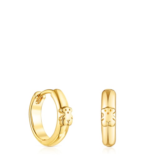 Silver Vermeil TOUS Basics bear Hoop earrings | TOUS