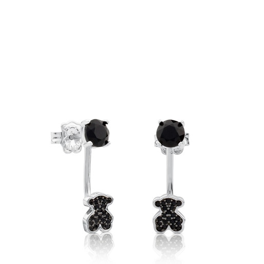 Silver TOUS Join Earrings with onyx and spinels