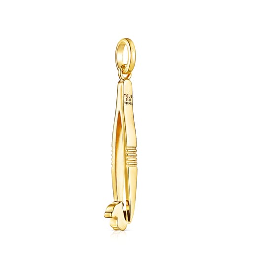 Silver Vermeil Job clothes pin Pendant