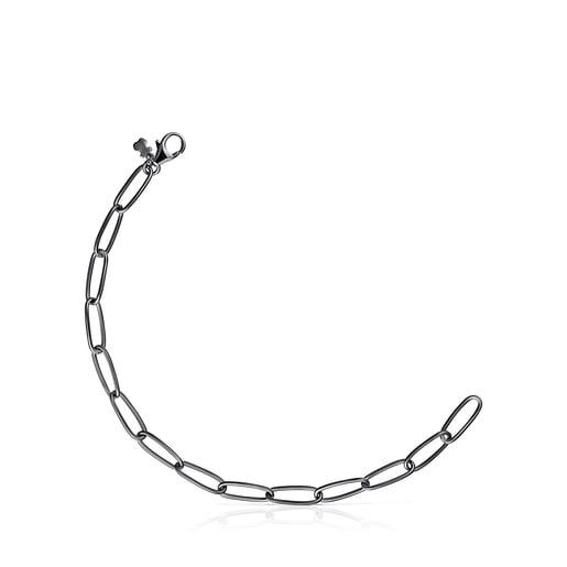 Pulsera TOUS Chain oval de Plata Dark Silver