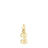Silver Vermeil Numbers number 3 Pendant