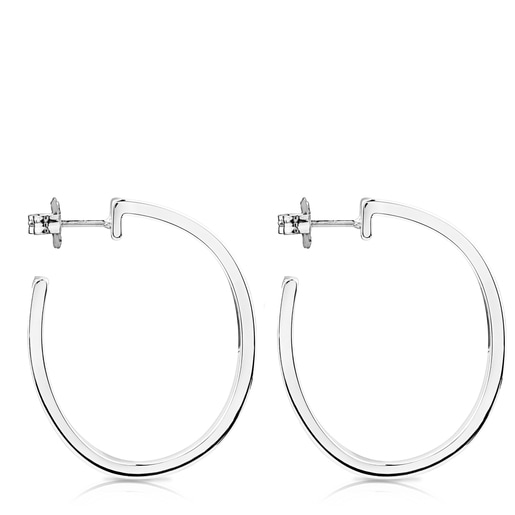 Silver Lio Hoop earrings | TOUS