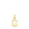 Alphabet letter G Pendant in Silver Vermeil