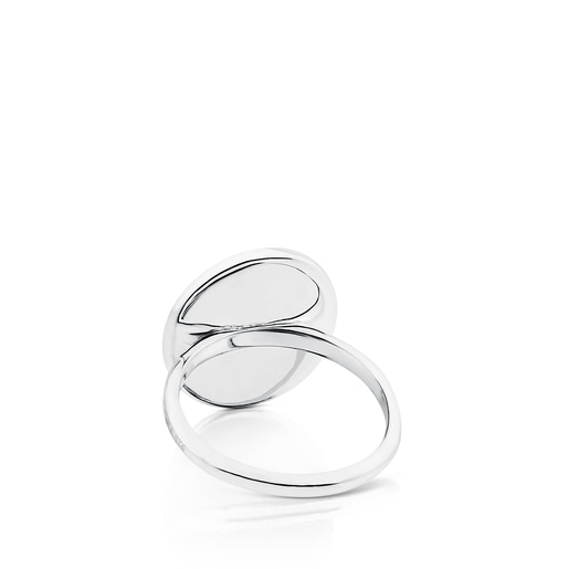 Silver Camee Ring with Mother-of-Pearl