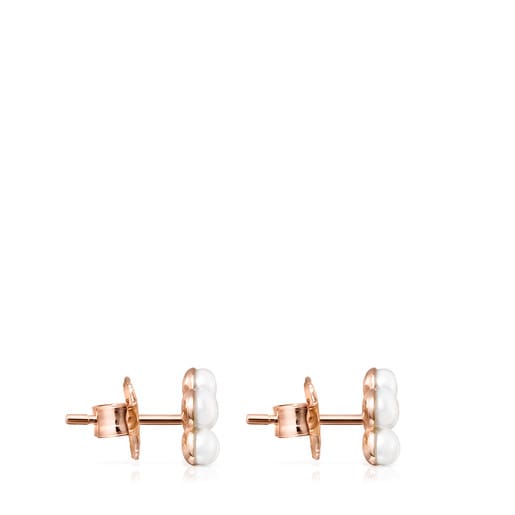 Rose Silver Vermeil Real Sisy Earrings with Pearls