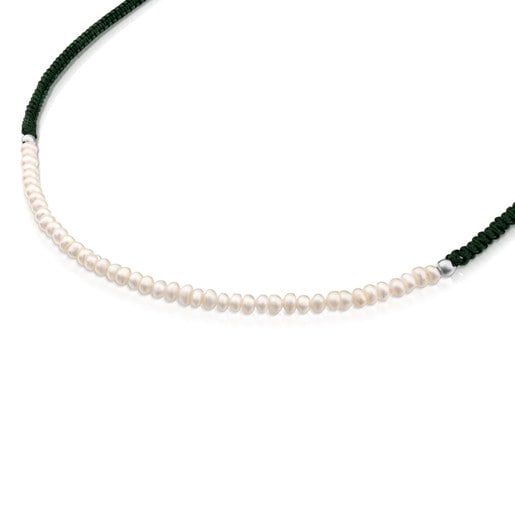 Silver TOUS Color Necklace with Pearl