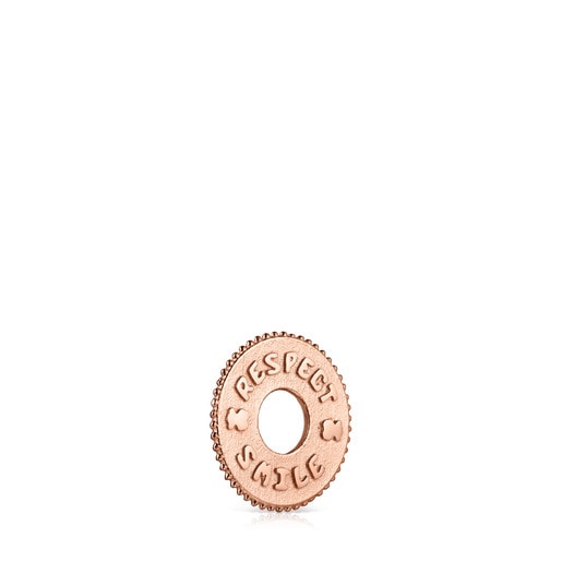 Подвеска в форме диска Medallions Respect & Smile из розового вермеля