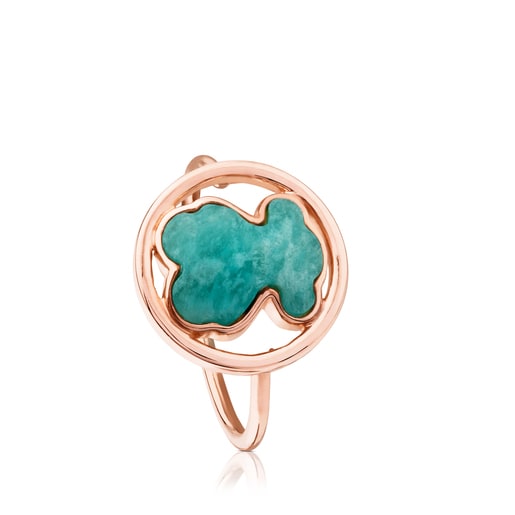 Rose Vermeil Silver Camille Ring with Amazonite