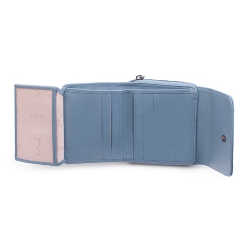 Small blue Leather Rossie Wallet