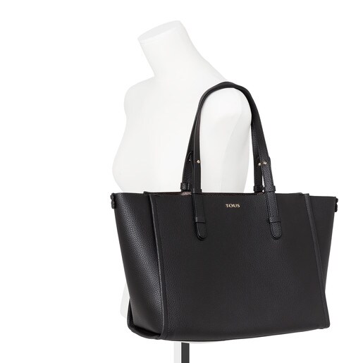 Black-bronze Leather Floriana Tote bag