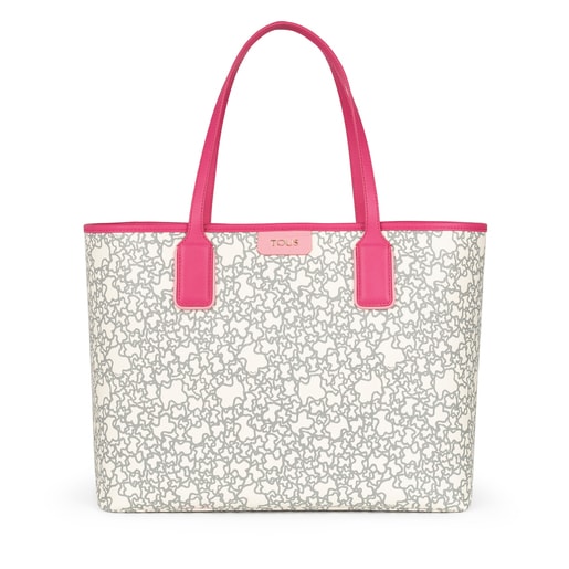 Large and fuchsia Kaos Mini Tote bag | TOUS