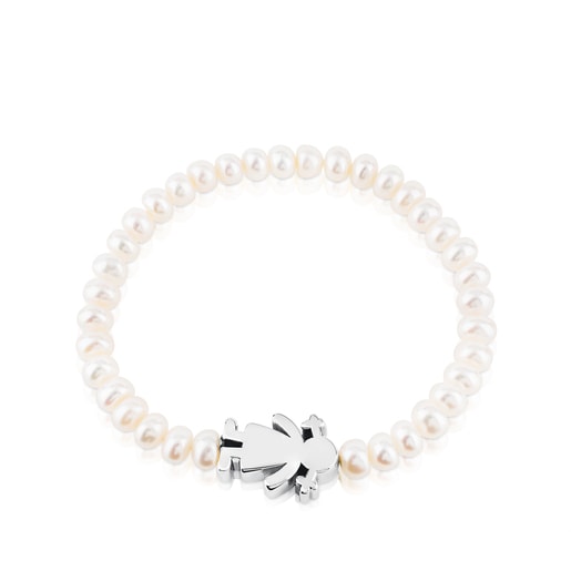 Pearl Sweet Dolls girl Bracelet with Silver