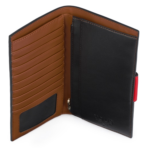 Béžovo-červená peněženka středních rozměrů z kolekce Flat Kaos Icon