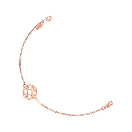 Armband Mossaic Power aus rosa Vermeil-Silber