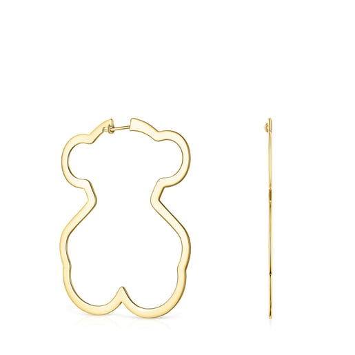 Bären-Ohrringe Silueta aus Vermeil-Gold