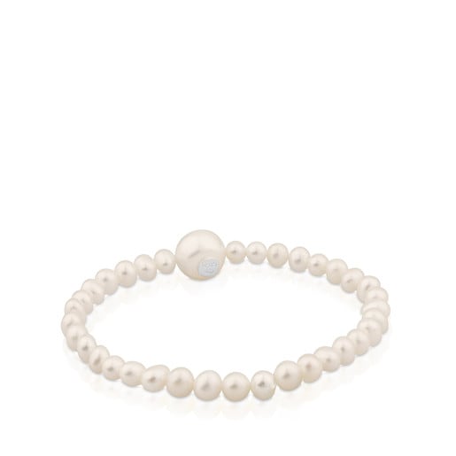 Silver TOUS Sweet Dolls Bracelet with pearls