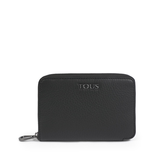Small leather black Leissa wallet | TOUS