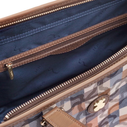 حقيبة واسعة Kaos Vichy New باللونين البني والأزرق