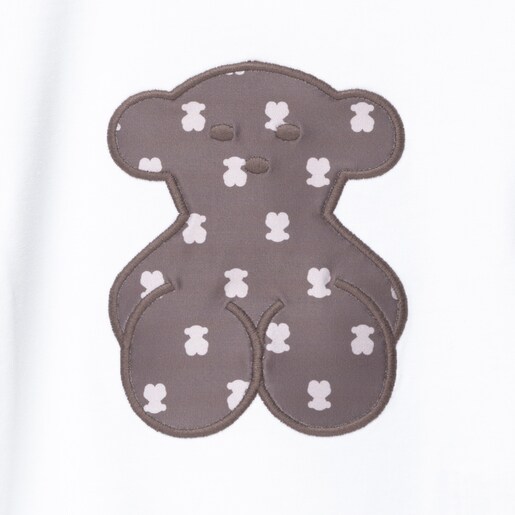 Camiseta M/C de playa oso frontal Pin-up Marrón