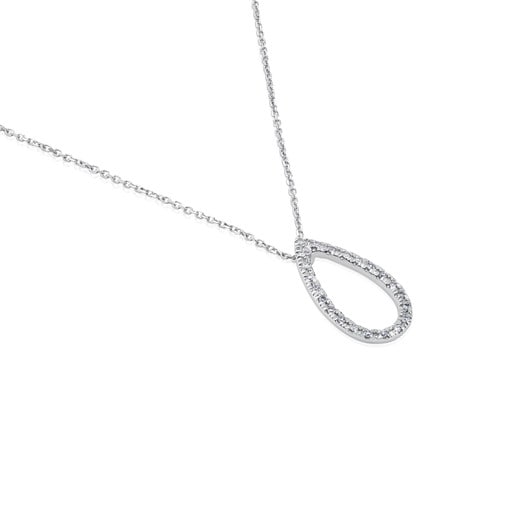 White Gold Happy Moments Necklace with Diamonds