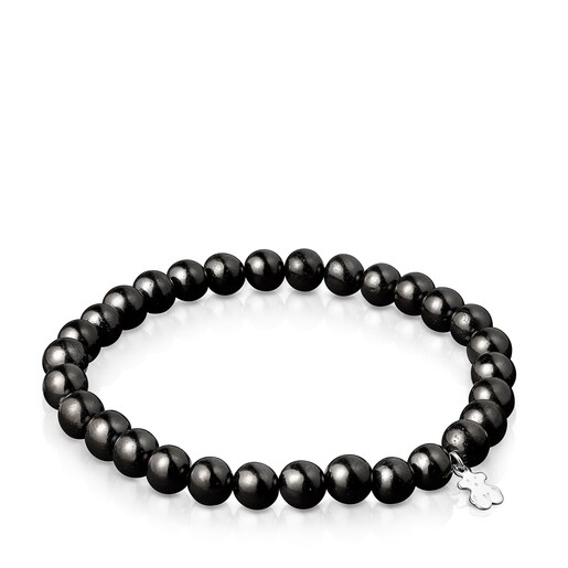 Shungite and Silver Color Bracelet