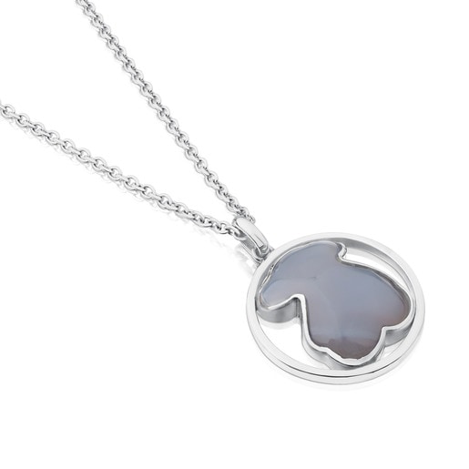 Camille Necklace in Silver with Chalcedony