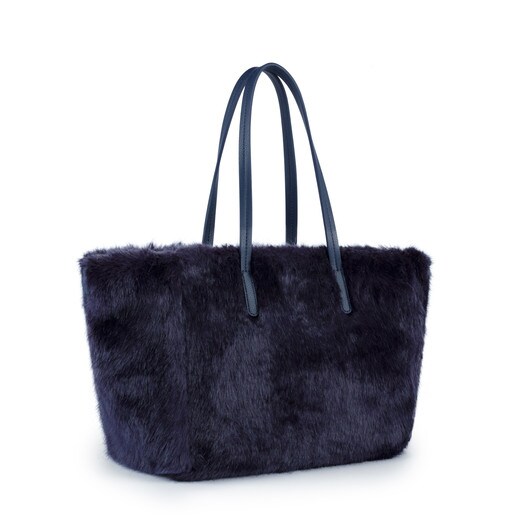 Navy blue Nylon Doromy Warm Shopping bag