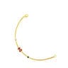 Vermeil Silver Face Bracelet with Enamel, Pearl and Spinel