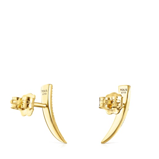 עגילי זהב בשיבוץ יהלומים