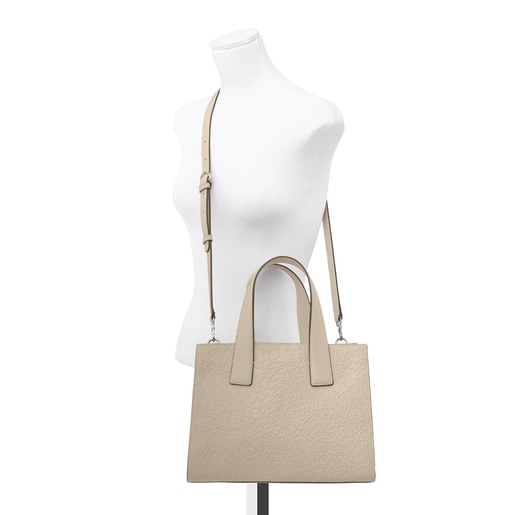 City-Tasche Sira aus Leder in Beige