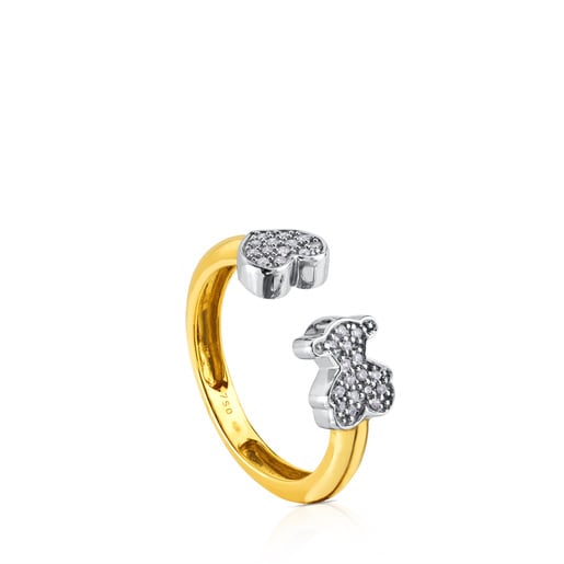 Gold New Sweet Dolls Ring with Diamond