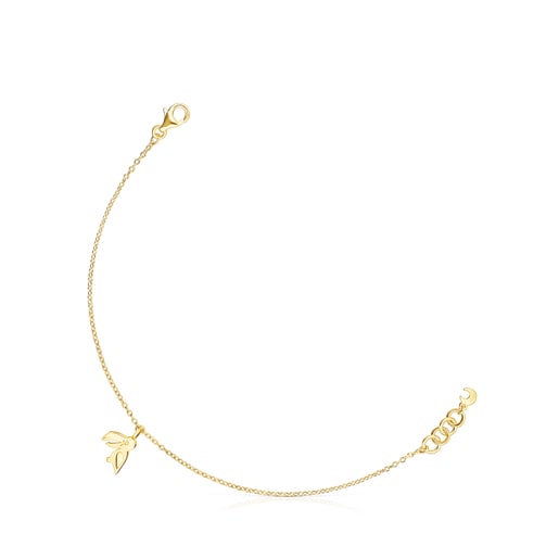 Pulsera tucán con baño de oro 18 kt sobre plata Save