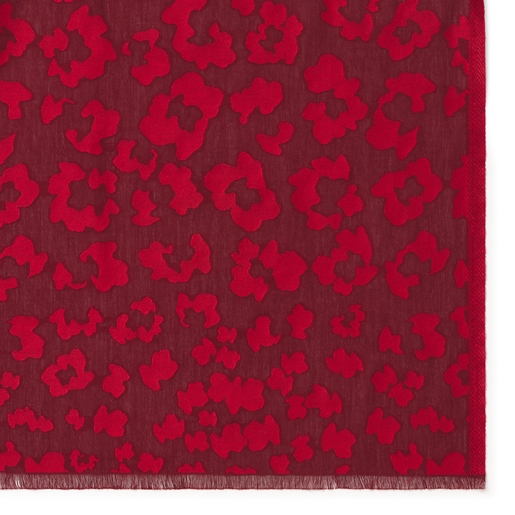 Fulard Granate Leo Jacquard vermell