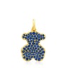 Colgante de oro con zafiros azules motivo oso grande Icon Gems