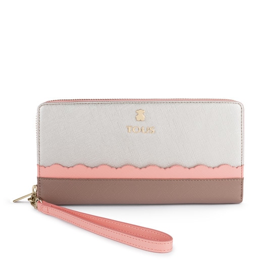 Large silver-pink colored Carlata Wallet