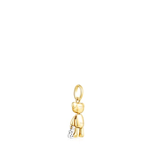 Small Gold Teddy Bear Pendant with Diamonds – Limited edition